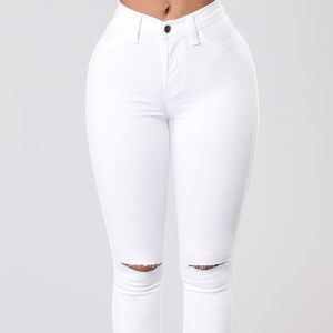 White skinnies